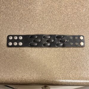 Black Leather Snap Bracelet